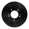 R1 03-06 Kia Sorento Front Left Drilled & Slotted Black Brake Rotor