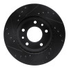 R1 02-02 Kia Sedona Front Right Drilled & Slotted Black Brake Rotor