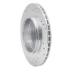 R1 2002-2010 Saab 9-5 Rear Right Drilled & Slotted Silver Brake Rotor