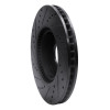 R1 15-19 Kia Soul EV Front Right Drilled & Slotted Black Brake Rotor