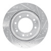 R1 2011-2025 Chevy Silverado 2500 HD/2500 HD Classic Front Left Drilled & Slotted Silver Brake Rotor