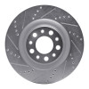 R1 2017-2025 Alfa Romeo Stelvio Rear Left Drilled & Slotted Silver Brake Rotor
