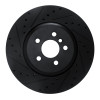 R1 17-25 BMW 430I Front Left Drilled & Slotted Black Brake Rotor