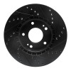 R1 10-13 Kia Forte Front Left Drilled & Slotted Black Brake Rotor