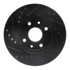 R1 94-00 Kia Spectra Front Right Drilled & Slotted Black Brake Rotor