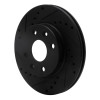 R1 94-00 Kia Spectra Front Left Drilled & Slotted Black Brake Rotor