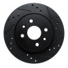 R1 01-03 Kia Spectra Front Right Drilled & Slotted Black Brake Rotor