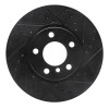R1 11-18 BMW X4 Front Right Drilled & Slotted Black Brake Rotor