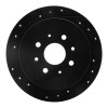 R1 95-97 Kia Sephia Rear Left Drilled & Slotted Black Brake Rotor