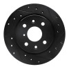 R1 94-00 Kia Spectra Front Right Drilled & Slotted Black Brake Rotor ECB-21001R