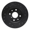 R1 94-00 Kia Sephia Front Left Drilled & Slotted Black Brake Rotor