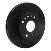 R1 94-02 Ford ASPIRE Front Right Drilled & Slotted Black Brake Rotor
