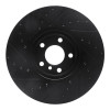 R1 07-18 BMW X6 Front Right Drilled & Slotted Black Brake Rotor