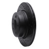 R1 02-06 BMW X5 Rear Right Drilled & Slotted Black Brake Rotor