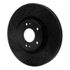 R1 11-25 Hyundai Tucson Front Left Drilled & Slotted Black Brake Rotor