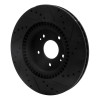 R1 11-25 Hyundai Tucson Front Left Drilled & Slotted Black Brake Rotor