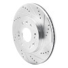 R1 2005-2020 Cadillac Escalade EXT Front Right Drilled & Slotted Silver Brake Rotor