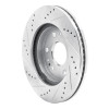 R1 2005-2020 Cadillac Escalade EXT Front Right Drilled & Slotted Silver Brake Rotor