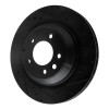 R1 05-18 Porsche Cayenne Rear Right Drilled & Slotted Black Brake Rotor