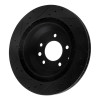 R1 05-18 Porsche Cayenne Rear Right Drilled & Slotted Black Brake Rotor