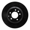 R1 05-18 Porsche Cayenne Rear Left Drilled & Slotted Black Brake Rotor