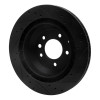 R1 05-18 Porsche Cayenne Rear Left Drilled & Slotted Black Brake Rotor