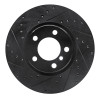 R1 12-18 BMW 228I Front Left Drilled & Slotted Black Brake Rotor