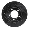 R1 97-04 Porsche Boxster Front Right Drilled & Slotted Black Brake Rotor