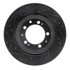 R1 87-89 Porsche 944 Except Turbo Rear Right Drilled & Slotted Black Brake Rotor