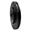 R1 06-10 Jaguar XK Front Left Drilled & Slotted Black Brake Rotor