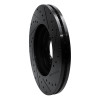 R1 06-10 Jaguar XK Front Left Drilled & Slotted Black Brake Rotor