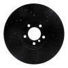 R1 12-21 BMW 228I Front Left Drilled & Slotted Black Brake Rotor