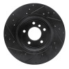 R1 11-16 BMW Z4 Rear Right Drilled & Slotted Black Brake Rotor