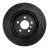 R1 11-16 BMW 535I Rear Right Drilled & Slotted Black Brake Rotor