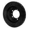 R1 86-91 Porsche 944 Except Turbo Left Front Drilled & Slotted Black Brake Rotor