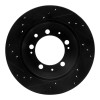 R1 77-88 Porsche 924 Rear Right Drilled & Slotted Black Brake Rotor