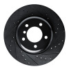 R1 09-16 BMW Z4 Front Right Drilled & Slotted Black Brake Rotor