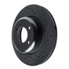 R1 09-16 BMW Z4 Front Right Drilled & Slotted Black Brake Rotor