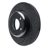 R1 09-16 BMW Z4 Front Left Drilled & Slotted Black Brake Rotor