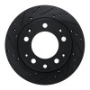 R1 69-83 Porsche 911 Rear Left Drilled & Slotted Black Brake Rotor