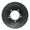 R1 99-08 Chevrolet Tracker Front Right Drilled & Slotted Black Brake Rotor