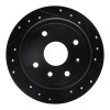 R1 04-10 Chevrolet Optra (USA/Canada) Rear Right Drilled & Slotted Black Brake Rotor