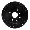 R1 04-10 Chevrolet Optra (USA/Canada) Rear Right Drilled & Slotted Black Brake Rotor