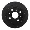 R1 88-92 Daihatsu CHARADE Front Right Drilled & Slotted Black Brake Rotor