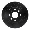 R1 00-02 Daewoo Nubira Front Right Drilled & Slotted Black Brake Rotor