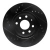 R1 00-02 Daewoo Nubira Front Right Drilled & Slotted Black Brake Rotor