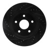 R1 02-24 Chrysler ASPEN Front Right Drilled & Slotted Black Brake Rotor