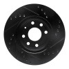 R1 00-02 Daewoo Nubira Front Left Drilled & Slotted Black Brake Rotor