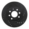 R1 99-99 Daewoo Nubira Front Right Drilled & Slotted Black Brake Rotor