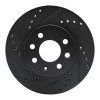 R1 99-99 Daewoo Nubira Front Left Drilled & Slotted Black Brake Rotor